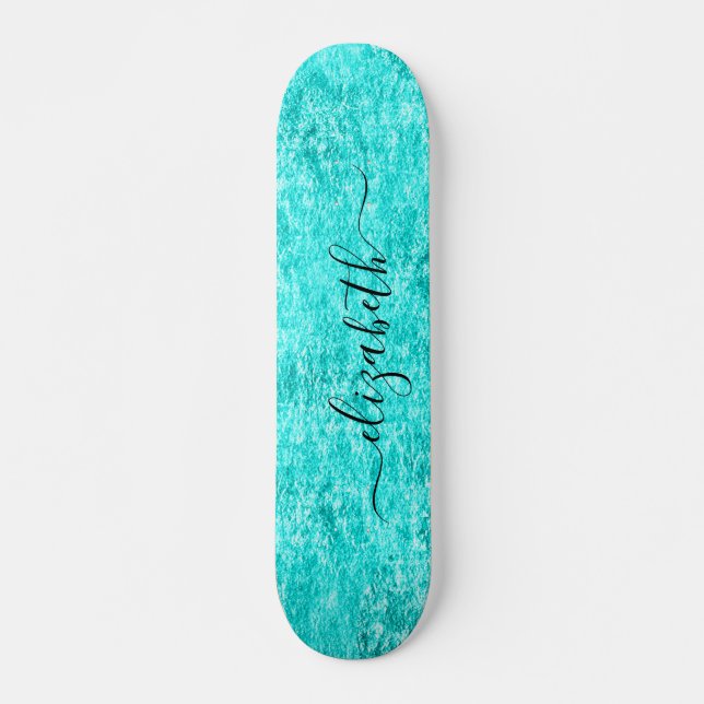 Skateboard Brillante Mint Green Personalizado (Anverso )