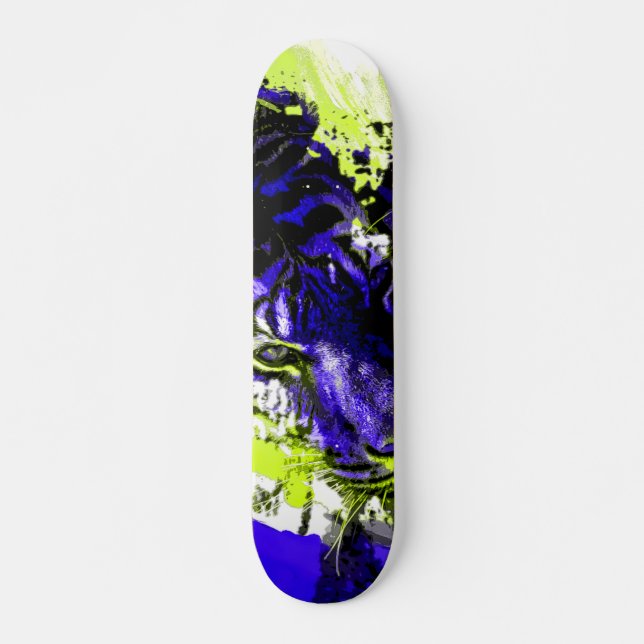 Skateboard Brillante negrita Cara de tigre (Anverso )