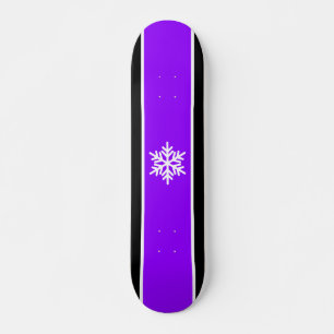 Skateboard Brillantes Rayos de Carreras Blanco Negro Morado B