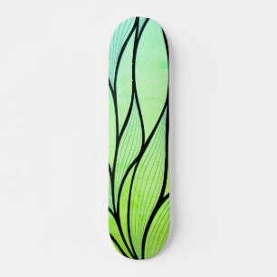 Skateboard Brillantes tonos verdes con licencia creativa