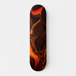 Skateboard Brillantes undulaciones coralinas curvadas sobre f