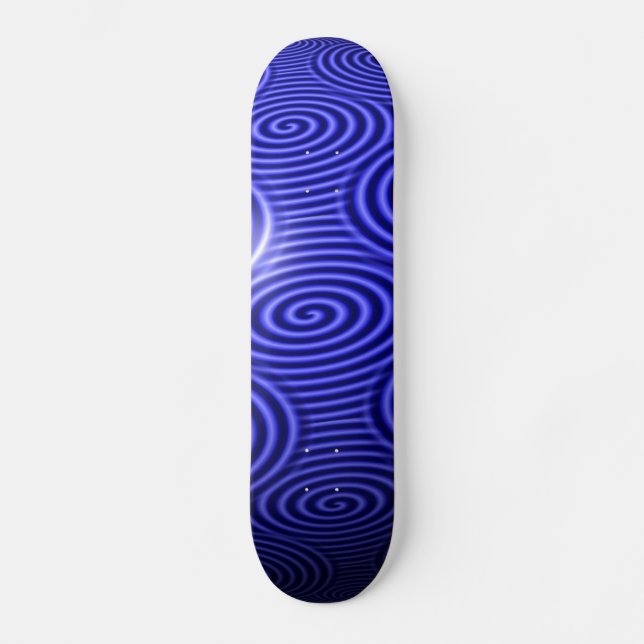 Skateboard Brillo Glossy De Línea Azul Delgado (Anverso)
