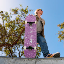 Skateboard Brillo Rosa Rosa Chica Muestra Tu Glamour Brillant