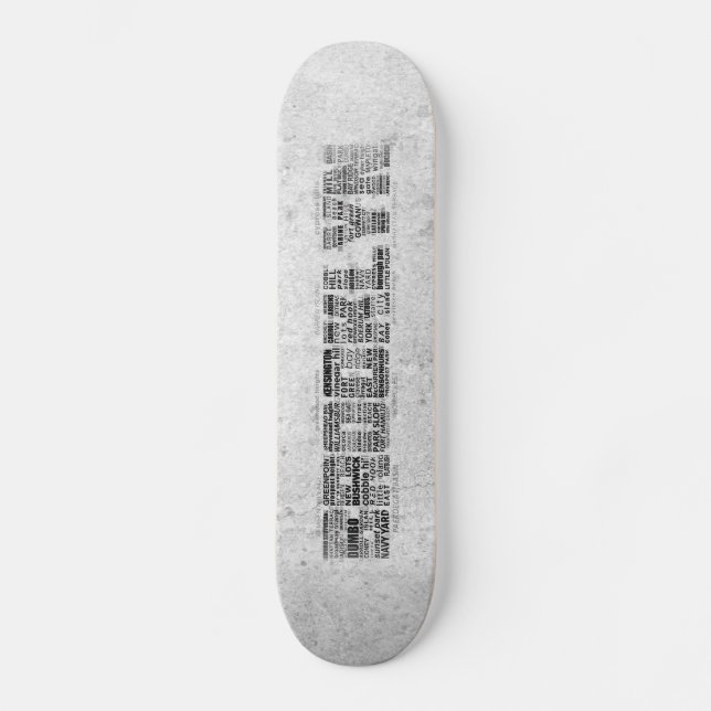 Skateboard Brooklyn NY New York Word Art (Anverso)