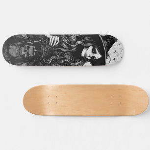 Skateboard Bruja con linterna Halloween