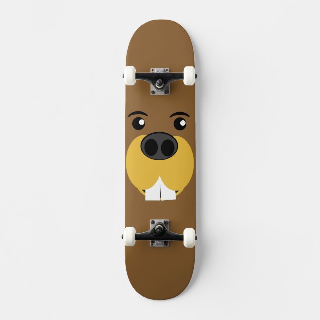 Skateboard Bucky Beaver Face (Anverso)