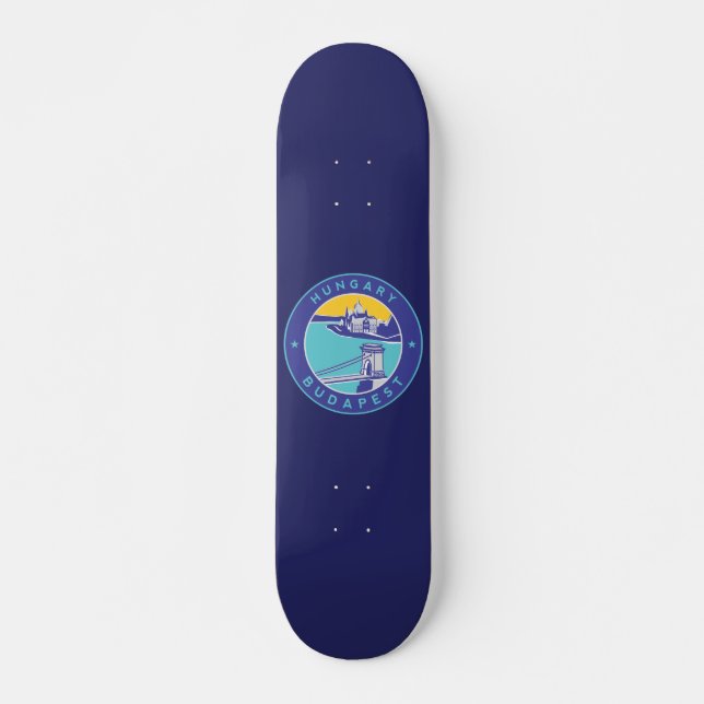 Skateboard Budapest, Hungría, Magyar, río Danubio, (Anverso )