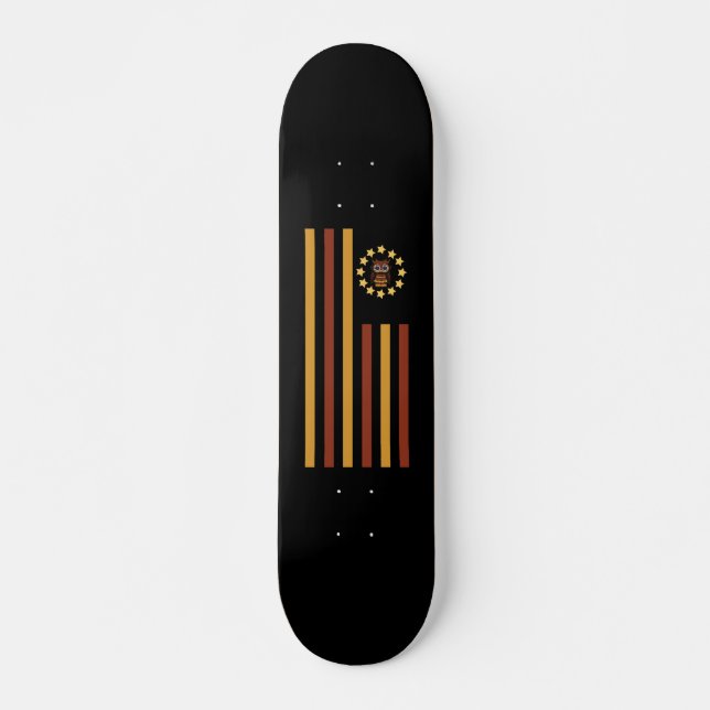 Skateboard Búho - Bandera (Anverso )