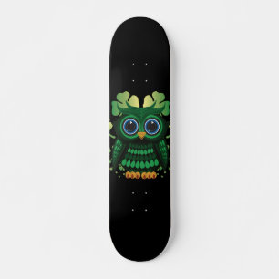 Skateboard Búho de San Patricio