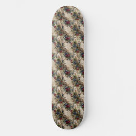 Skateboard Búho Floral Encantador
