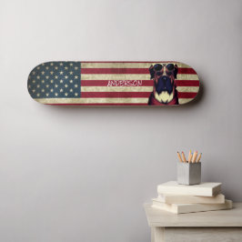 Skateboard Bulldog estadounidense personalizado