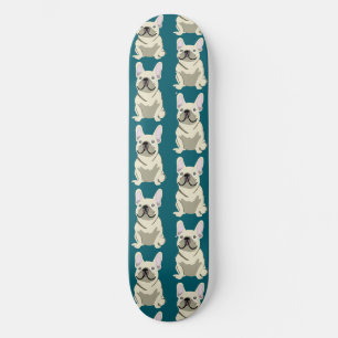 Skateboard Bulldog Francés Crema