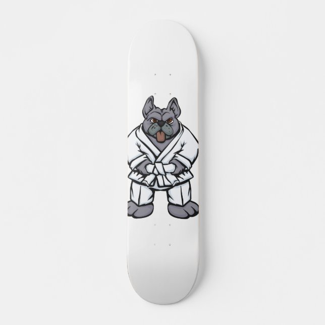 Skateboard Bulldog jiu jitsu| elegir color de fondo (Anverso )