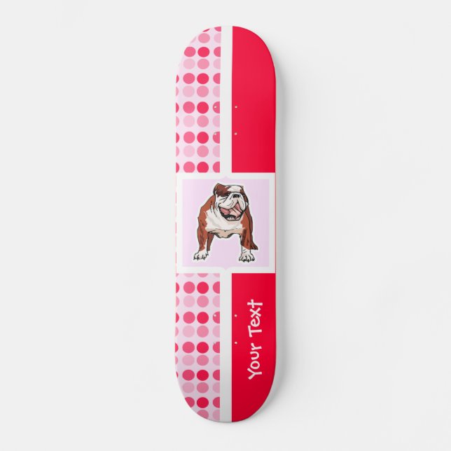 Skateboard Bulldog lindo (Anverso)