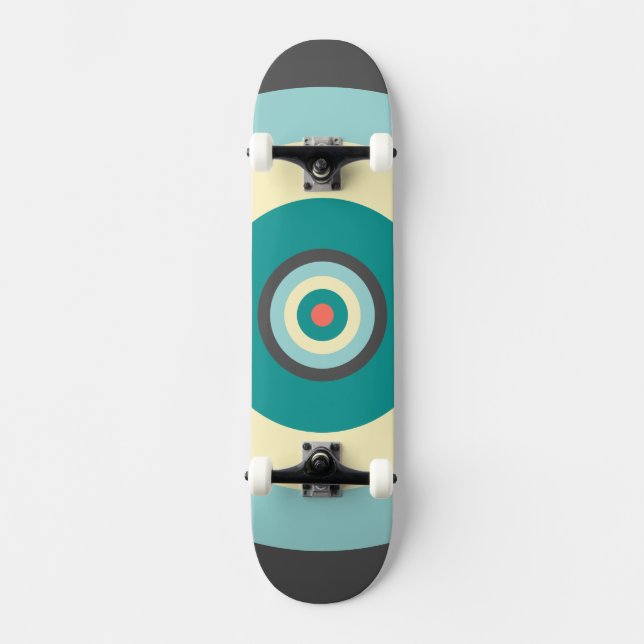 Skateboard Bullseye de combinación gris de Shirley Taylor (Anverso)