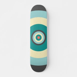 Skateboard Bullseye de combinación gris de Shirley Taylor