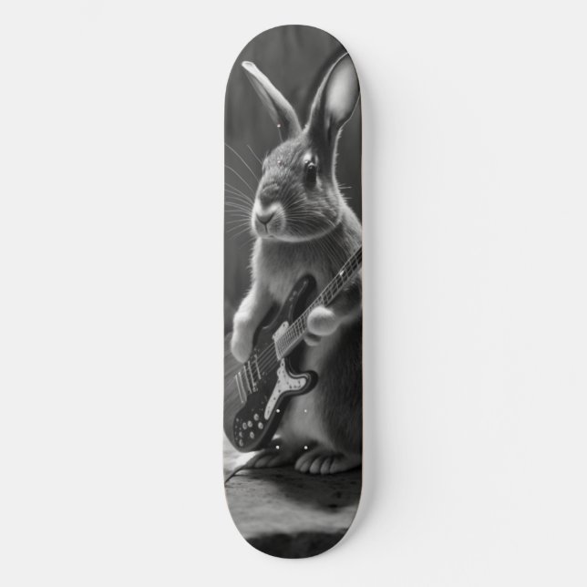 Skateboard Bunny tocando una guitarra (Anverso)