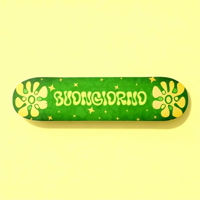 Skateboard ¡Buongiorno! Floral de inspiración italiana vibran (Subido por el creador)