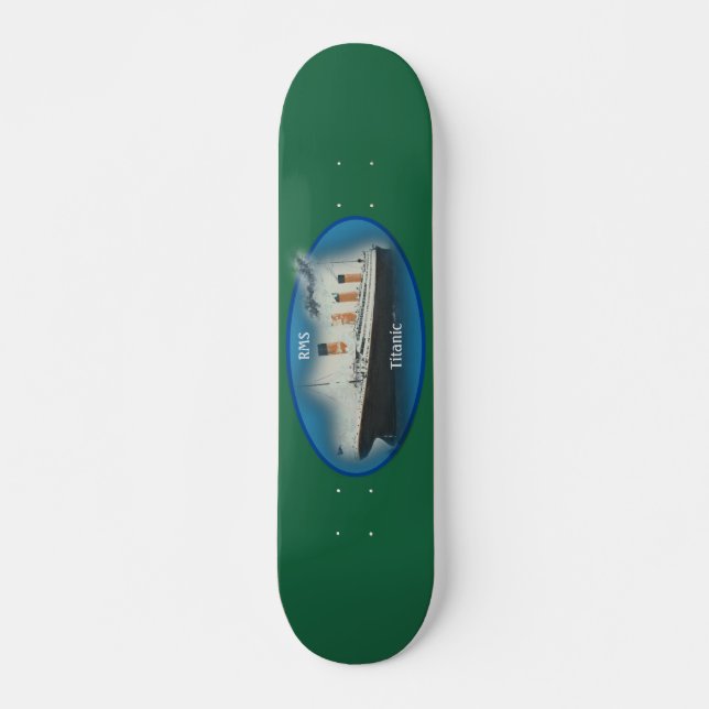 Skateboard Buque Titanan Green Maritime White Star (Anverso )