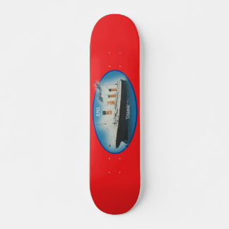 Skateboard Buque Titanic Red Maritime White Star