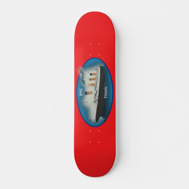 Skateboard Buque Titanic Red Maritime White Star (Anverso )