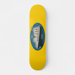 Skateboard Buque Titanic Yellow White Star