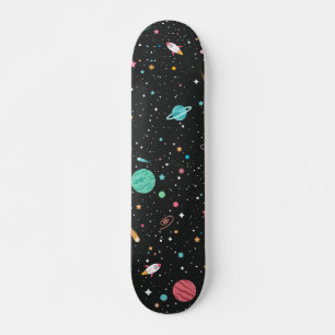 Skateboard Buques y planetas de cohetes espaciales