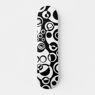 Skateboard Burbujas abstractas 01 - B/W