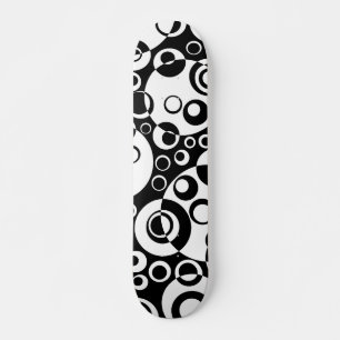 Skateboard Burbujas abstractas 02 - B/W - Retro