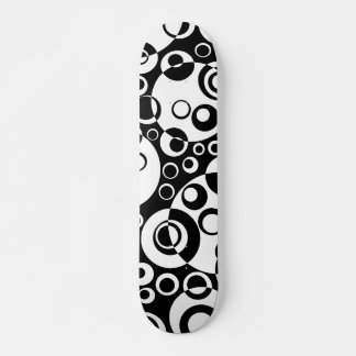 Skateboard Burbujas abstractas 02 - B/W - Retro