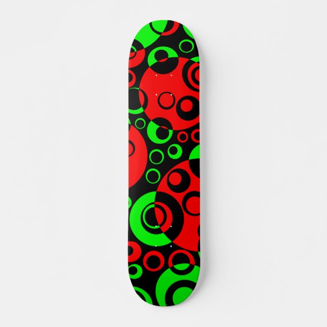 Skateboard Burbujas abstractas 02 - V2 - Retro (Anverso )