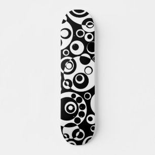 Skateboard Burbujas abstractas 03 - B/W