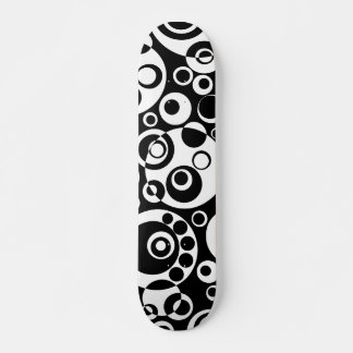 Skateboard Burbujas abstractas 03 - B/W - Retro