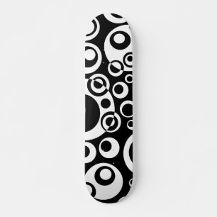 Skateboard Burbujas abstractas 04 - B/W - Retro