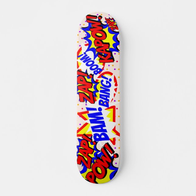 Skateboard Burbujas de diálogo personalizadas de cómic con pu (Anverso )