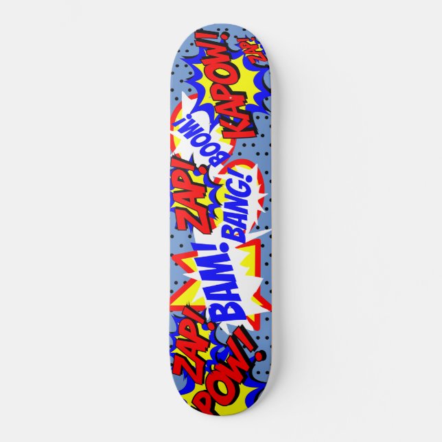Skateboard Burbujas de diálogo personalizadas para cómics con (Anverso)