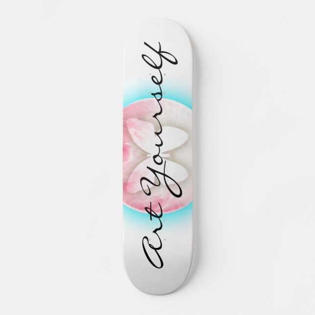 Skateboard Burbujas de mariposa (Anverso)