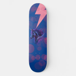 Skateboard Burbujas mágicas Fantasía Unicornio Alumbramiento