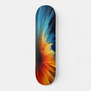 Skateboard Burst de color abstracto