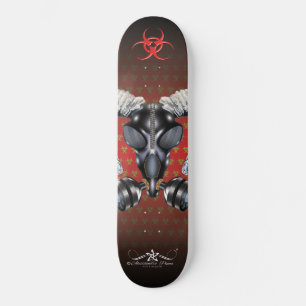 SKATEBOARD ¡BW! ¡ADVERTENCIA DE BIOPELIGRO! CALAVERA