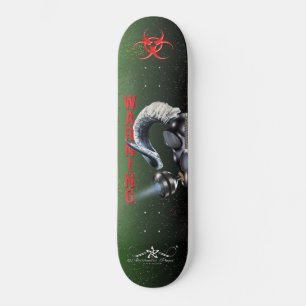 SKATEBOARD ¡BW! ¡ADVERTENCIA DE BIOPELIGRO! CALAVERA