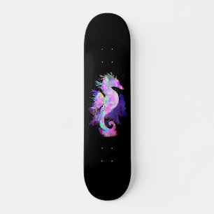 Skateboard Caballito de mar espacial púrpura