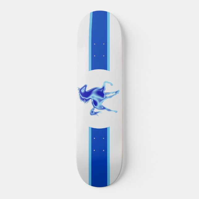 Skateboard Caballo azul (Anverso)