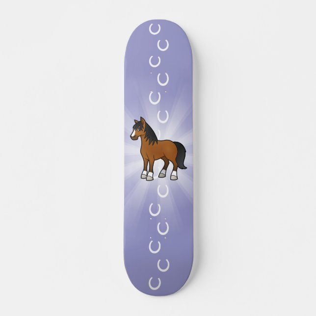 Skateboard Caballo de Dibujos Animados (Anverso )