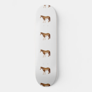 Skateboard Caballo de Pintura Americano Acuarela Ecuestre