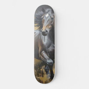 Skateboard caballo negro genial