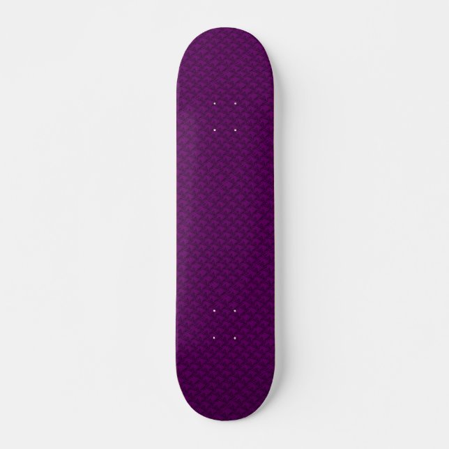 Skateboard Caballos de caballo con artdeco violeta rojo (Anverso )