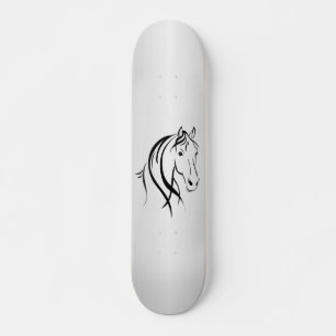 Skateboard Cabeza de caballo con plata