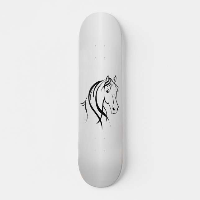 Skateboard Cabeza de caballo con plata (Anverso )