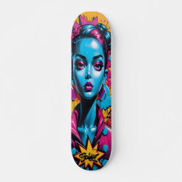 Skateboard Cabeza de estilo de graffiti
